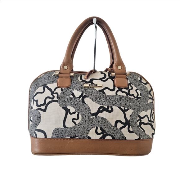 Tous Handbags - Tous Kaus Vintage Beard Print Satchel Large Handbag